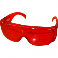 Очки защитные UV400 с широкими дугами оранжевые