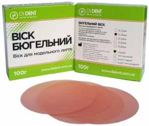 Воск бюгельный DiDent, гладкий, 0,4 мм (100 г)