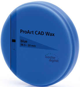 Воск Ivoclar Vivadent ProArt CAD Wax Blue, 98,5-12 мм/1, 1 шт (686322)