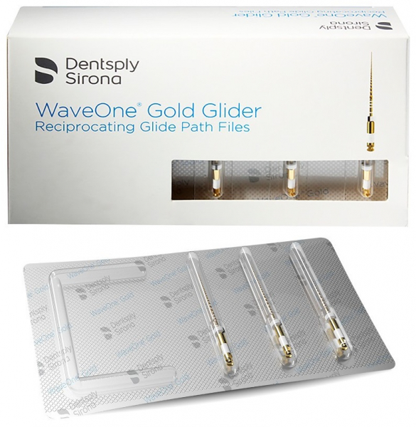 WAVE ONE GOLD GLIDER, 31 мм (Dentsply) Машинные файлы для создания ковровой дорожки, стерильные, 3 шт