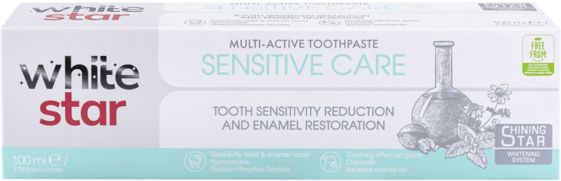 Зубна паста Multi-Active Toothpaste White Star Sensitive Care, 100 мл (3800237400287)