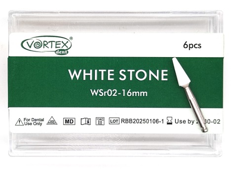 WSR02 – конус CN (Vortex) Полірувальний камінь для кутового наконечника на основі оксиду алюмінію, 1 шт