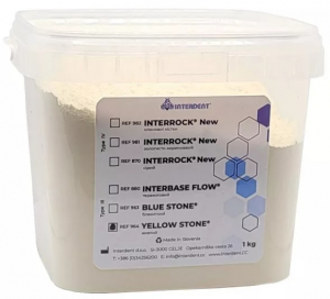 YELLOW STONE, тип 3, желтый (Interdent) Гипс цокольный, 1 кг, (ref.964)