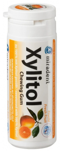 Жевательная резинка Miradent Chewing Gum Fresh Fruits, с ксилитолом против ксеростомии Xylitol (30 шт)