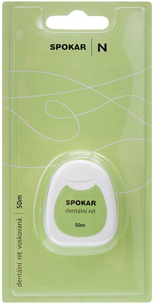 Зубная нить Spokar, вощена, 50 м