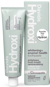 Зубная паста Davids Hydroxi Whitening + Enamel Health, для взрослых, вкус перченой мяты, 113 г (с наногидроксиапатитом) 850046443237