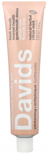 Зубная паста Davids Whitening+antiplaque premium, травяная цитрусовая мята, 149 г (для отбеливания зубов и устранения зубного налета) 861226000034