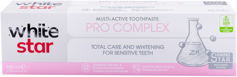 Зубна паста Multi-Active Toothpaste White Star Pro Complex, 100 мл (3800237400270)