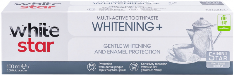 Зубна паста Multi-Active Toothpaste White Star Whitening+, 100 мл (3800237400300)