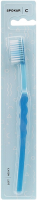 Зубная щетка Spokar 3416 C Soft, ручка - голубая, щетина - белая