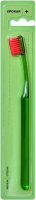 Зубна щітка Spokar 3428+ Medium, ручка – зелена, щетина – червона